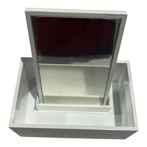 New Dior White Lacquered‎ Vanity/Make-up Storage Box With Mirror